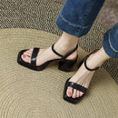 Cascais Sandália Feminina Salto Quadrado