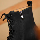 London Bota Feminina De Couro Tratorada