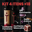 Kit 4 itens eróticos - Toque, Gosto e Diversão!
