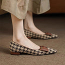 Vernet Sapatilha Feminina Xadrez de Bico Fino