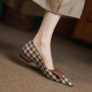 Vernet Sapatilha Feminina Xadrez de Bico Fino