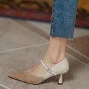 Liege Sapato Scarpin Feminino de Salto Alto Fivelado