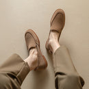 Roterdã Sapato Mocassim Feminino de Couro Suede