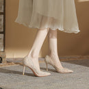 Viena Sapato Scarpin Feminino de Malha