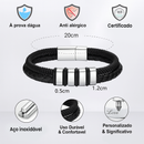 Pulseira Masculina de couro Personalizável | Oferta Especial 50% OFF + Frete Grátis!