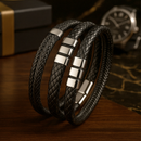 Pulseira Masculina de couro Personalizável | Oferta Especial 50% OFF + Frete Grátis!