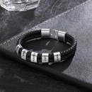 Pulseira Masculina de couro Personalizável | Oferta Especial 50% OFF + Frete Grátis!